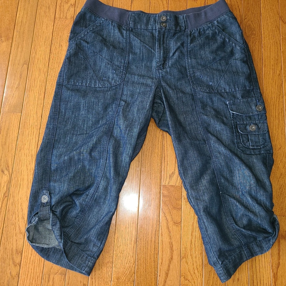 Lee Natural‎ Fit Just below the waist Womens Blue Jeans Size 16 M Cropped Leg